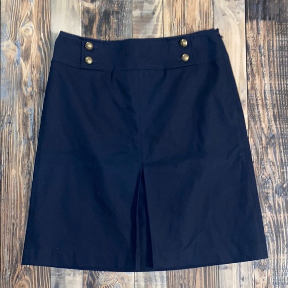 Talbots Navy Skirt with Gold Buttons size 6 - Picture 1 of 5